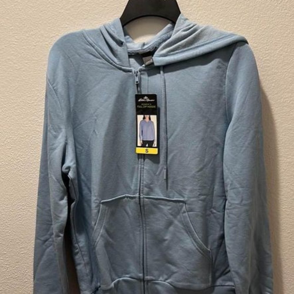 Eddie Bauer Zip Up Blue Hoodie - Small